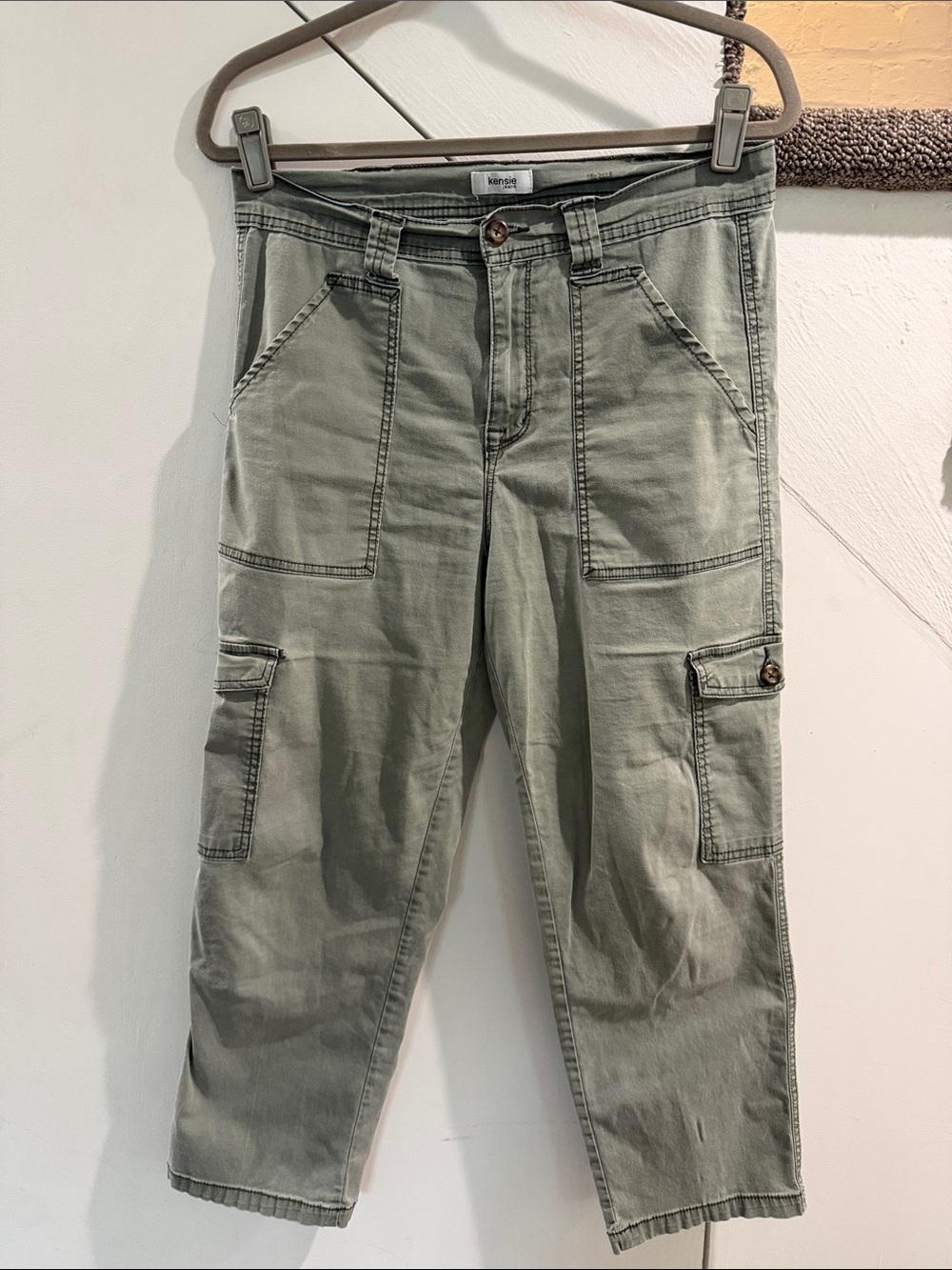 Kensie Olive Green Straight Leg Cargo Pants